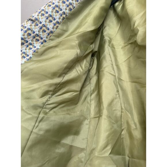 Talbots Petites Size 14P Green/ Blue Tweed Wool Blend 3 Button 90s, Y2K Blazer - Picture 11 of 11